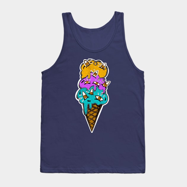 “Eyescream” ice cream with eyes sprinkles, get woke Tank Top by SubtleSplit